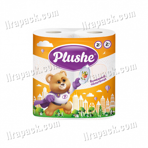 картинка Полотенце бумажное Plushe Classic 2 слоя 13.2м. (2рул/12уп) магазина Лирапак