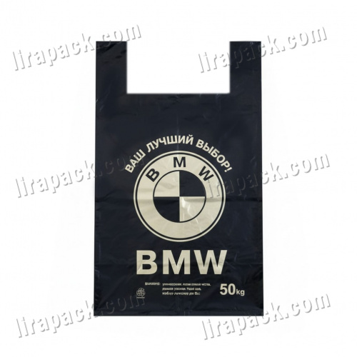 картинка Майка BMW 16 гр. "Черная" 43*69 (500шт) магазина Лирапак