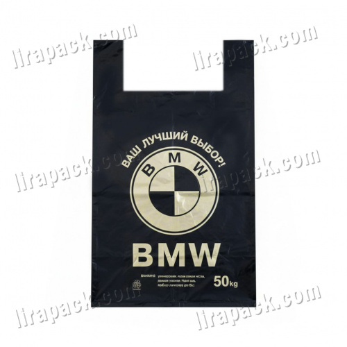 картинка Майка BMW 16 гр. "Черная" 43*69 (1000шт) магазина Лирапак