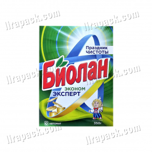 картинка Стиральный порошок "БИОЛАН" Эконом Эксперт автомат 350 гр. (24шт/уп) магазина Лирапак