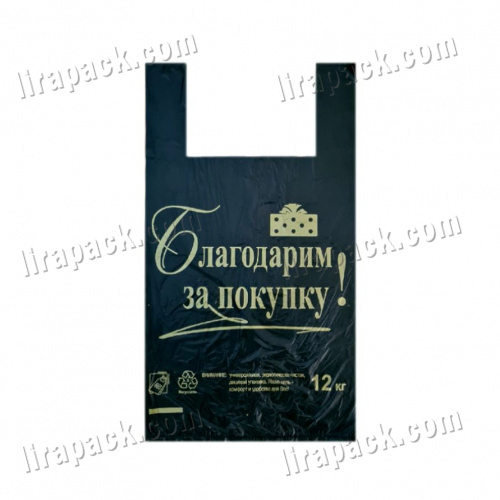 картинка Майка БЗП черная 4 гр.27*49 (3000шт) тяж магазина Лирапак
