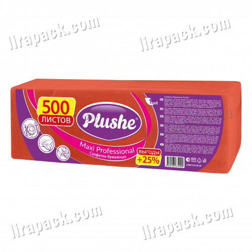 картинка Салфетки Plushe intensiv 500 листов 5 в уп.(красные) магазина Лирапак
