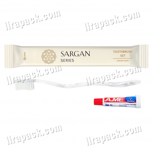 картинка Зубной набор "Sargan" флоу-пак (200шт/кор) Grass (арт-HR-0017) магазина Лирапак
