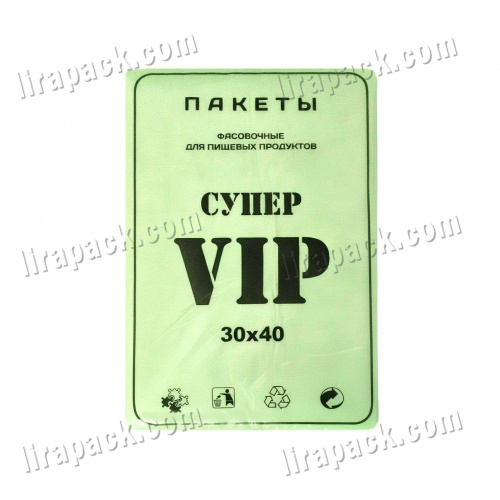 картинка Пласт фасовочный VIP 1.9 гр. 30*40 (250шт/30уп) магазина Лирапак